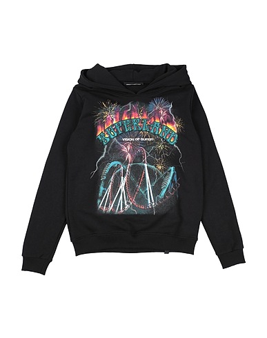 VISION OF SUPER Felpa Nero 100% Cotone