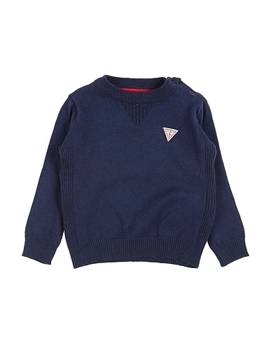 GUESS Jumper Navy blue 80% Organic cotton, 20% Polyamide