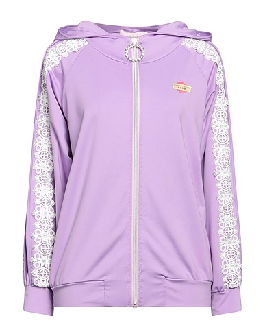 TWENTY EASY by KAOS Hooded track jacket  Lilac 91% Polyester, 9% Elastane