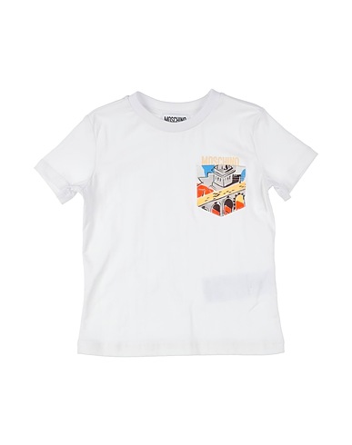MOSCHINO KID T-shirt Bianco 100% Cotone