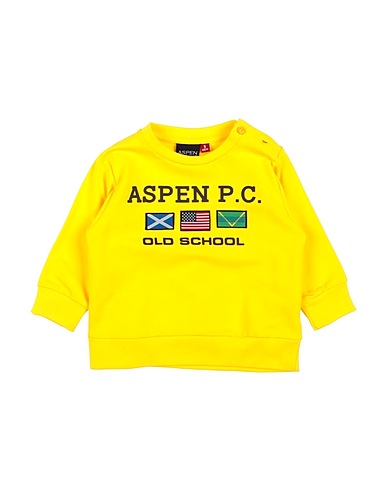 ASPEN POLO CLUB Sweatshirt Yellow 95% Cotton, 5% Elastane