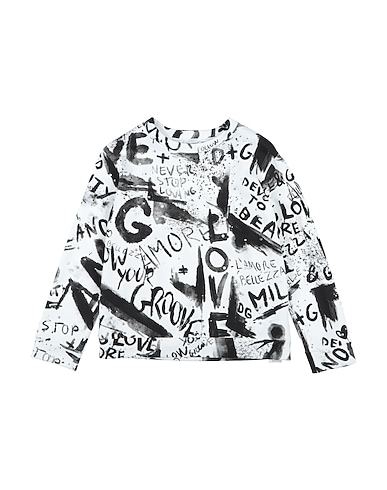 DOLCE&GABBANA Sweatshirt Off white 100% Cotton, Crystal, Natural Stone, Aluminium, Polyamide