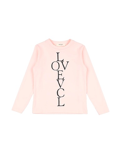 VICOLO T-shirt Light pink 90% Cotton, 10% Elastane