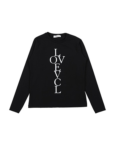 VICOLO T-shirt Black 90% Cotton, 10% Elastane