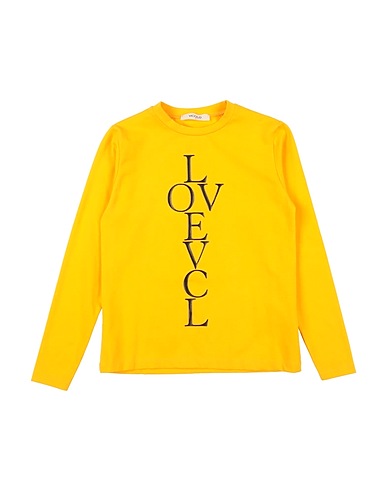 VICOLO T-shirt Yellow 90% Cotton, 10% Elastane