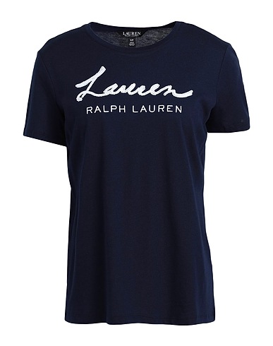 LAUREN RALPH LAUREN T-shirt Navy blue 60% Cotton, 40% Modal