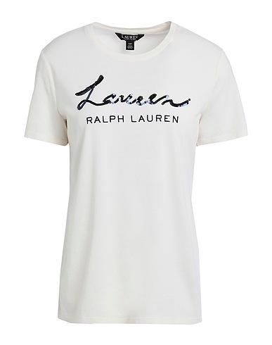 LAUREN RALPH LAUREN T-shirt Ivory 60% Cotton, 40% Modal