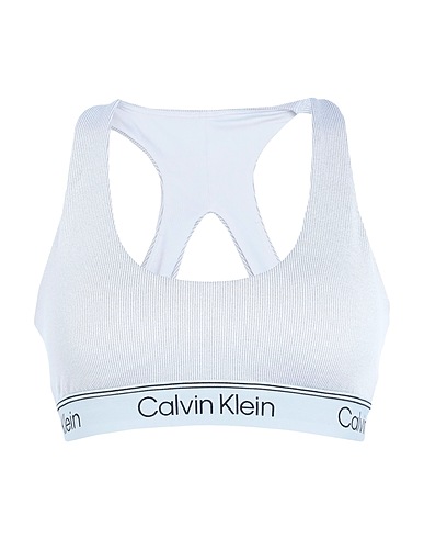 CALVIN KLEIN Top Gris perla 89% Poliéster, 11% Elastán