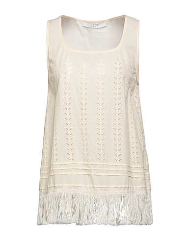 19.70 NINETEEN SEVENTY Top Beige 100% Cotton