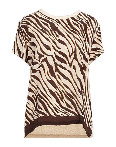SEVENTY VENEZIA Silk top Beige 100% Silk, Cotton, Linen