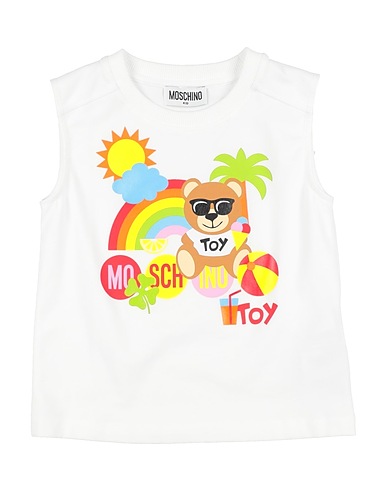 MOSCHINO KID T-shirt White 96% Cotton, 4% Elastane