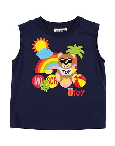 MOSCHINO KID Tank top Midnight blue 96% Cotton, 4% Elastane