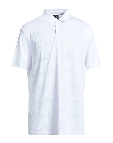 ARMANI EXCHANGE Polo shirt White 78% Cotton, 22% Polyester