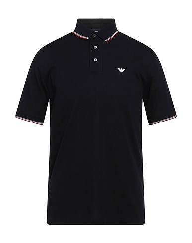 EMPORIO ARMANI Polo shirt Midnight blue 100% Cotton