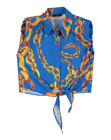 J'AIME’ Patterned shirts & blouses Blue 100% Polyester