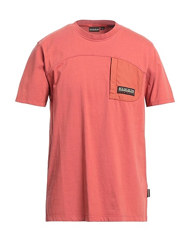 NAPAPIJRI T-shirt Rust 100% Cotton, Elastane, Polyurethane