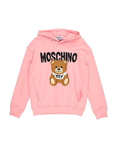 MOSCHINO KID Hooded track jacket  Pink 100% Cotton, Elastane