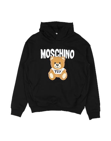 MOSCHINO KID Sweatshirt Black 100% Cotton, Elastane