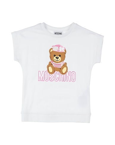 MOSCHINO KID T-shirt Bianco 95% Cotone, 5% Elastan, Poliestere