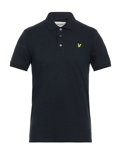 LYLE & SCOTT Polo shirt Midnight blue 97% Cotton, 3% Elastane