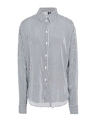 VERO MODA Striped shirt Midnight blue 100% Viscose