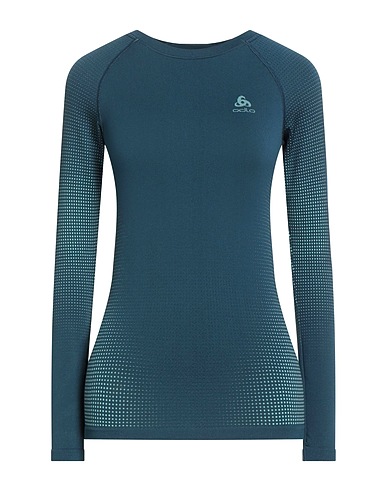 ODLO T-shirt Verde petrolio 66% Poliammide riciclato, 25% Poliestere riciclato, 9% Elastan riciclato