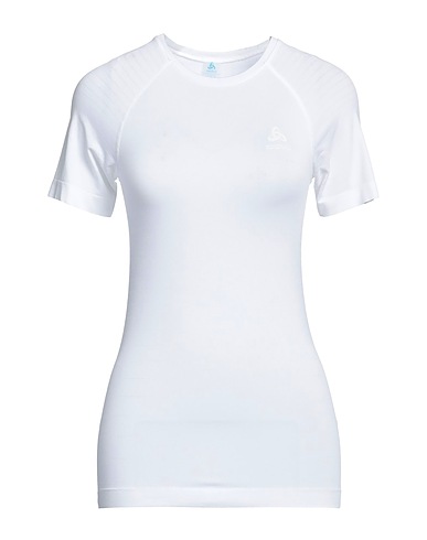 ODLO T-shirt White 63% Polyester, 33% Polyamide, 4% Elastane