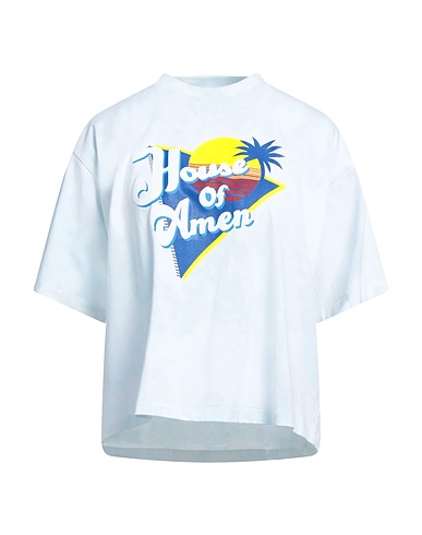 AMEN T-shirt Celeste 100% Cotone