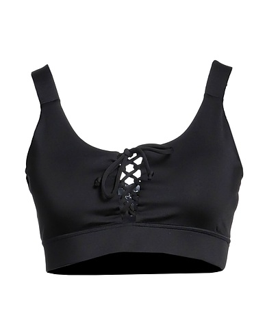 GUESS Crop top Black 75% Polyester, 25% Elastane
