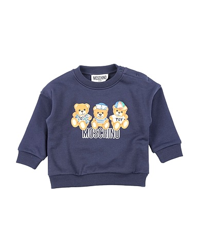 MOSCHINO BABY Felpa Blu notte 100% Cotone, Elastan