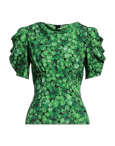 DOLCE&GABBANA Top Green 89% Silk, 11% Elastane