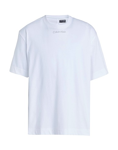 CALVIN KLEIN T-shirt White 68% Cotton, 32% Polyester
