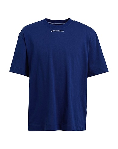 CALVIN KLEIN T-shirt Blue 68% Cotton, 32% Polyester