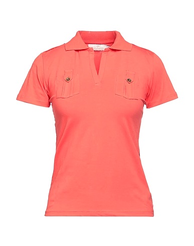 EMISPHERE Polo shirt Coral 95% Cotton, 5% Elastane