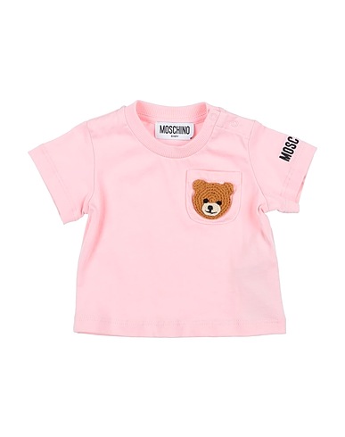MOSCHINO BABY T-shirt Pink 100% Cotton, Elastane, Polyester