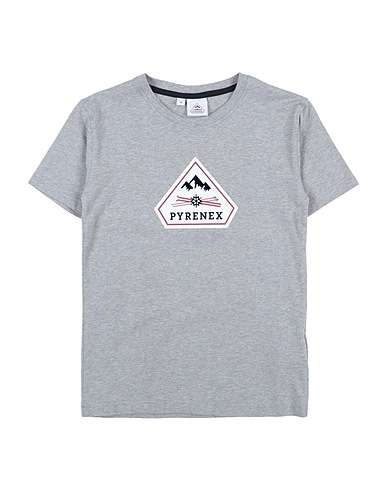 PYRENEX T-shirt Light grey 95% Cotton, 5% Elastane