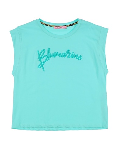 MISS BLUMARINE T-shirt Turquoise 95% Cotton, 5% Elastane