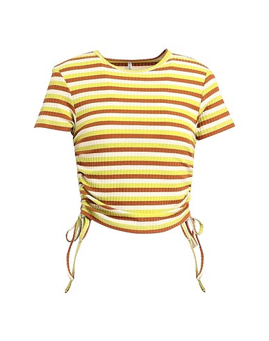 ONLY Crop top Marrone 60% Poliestere, 35% Viscosa, 5% Elastan