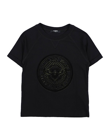 BALMAIN T-shirt Μαύρο 100% Βαμβάκι