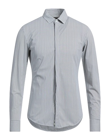 EMPORIO ARMANI ストライプ柄シャツ ブラック ナイロン 88% / ポリウレタン 12%