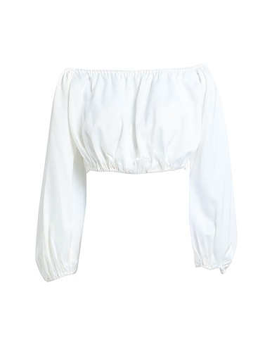 PIECES Top White 97% Polyester, 3% Elastane