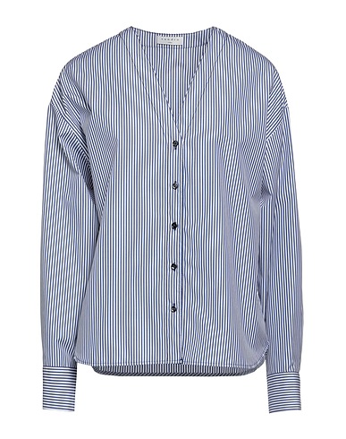 SANDRO Camisas de rayas Azul marino 100% Algodón, Nácar