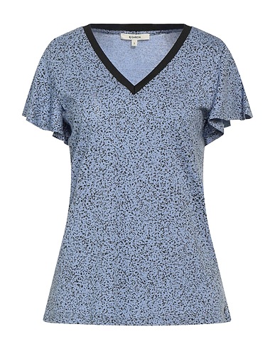 GARCIA T-shirt Light blue 50% Cotton, 50% Modal