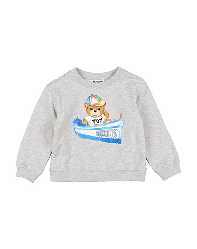 MOSCHINO KID Sweatshirt Light grey 100% Cotton, Elastane