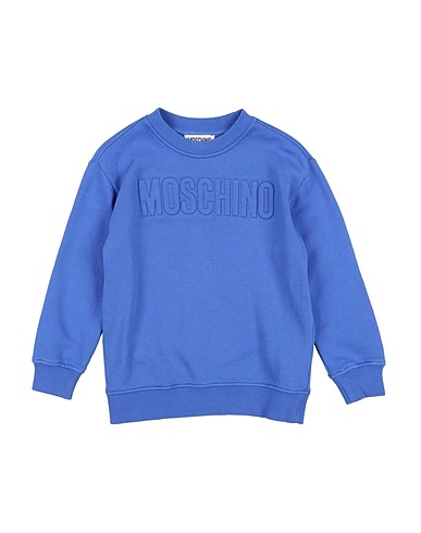 MOSCHINO KID Felpa Blu 100% Cotone, Elastan