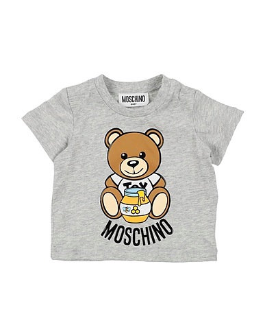 MOSCHINO BABY T-shirt Grigio 100% Cotone, Elastan