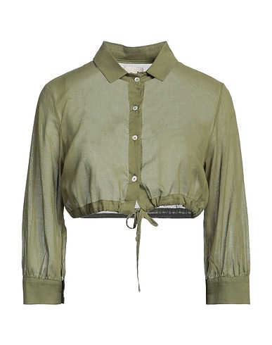 L' AUTRE CHOSE Solid colour shirts & blouses Military green 100% Cotton