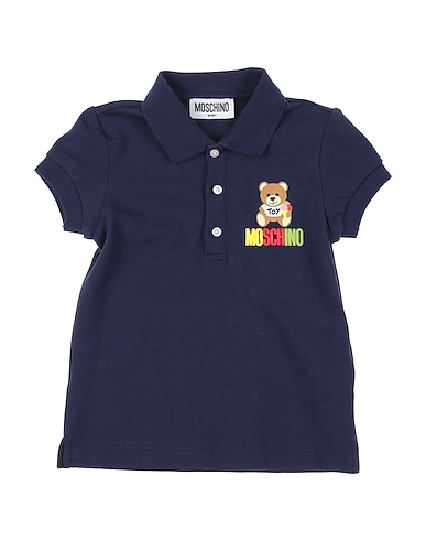 MOSCHINO BABY Polo shirt Navy 95% Cotton, 5% Elastane
