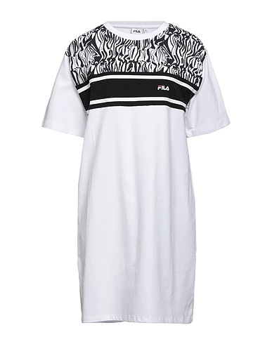 FILA Short dress White 93% Cotton, 7% Elastane