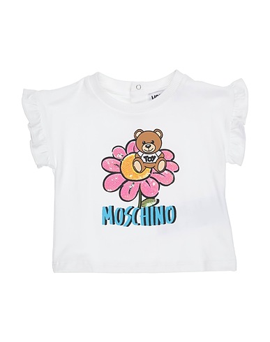 MOSCHINO BABY T-shirt White 96% Cotton, 4% Elastane, Polyester